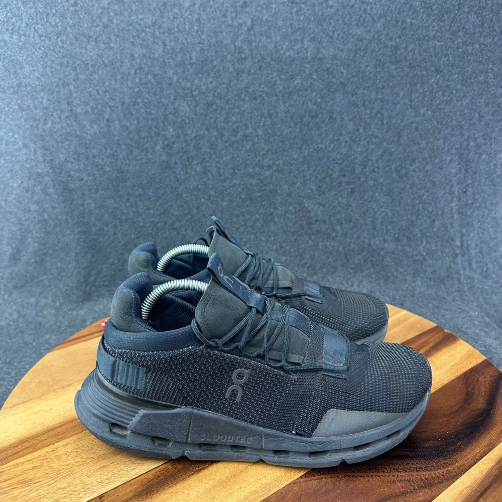 On Cloudnova Womens Size 8.5 Black Eclipse Running Shoes Athletic 26.99814
